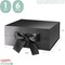 6 Black Gift Boxes with Lids, Gift Boxes with Ribbon 9x6.5x3.8 Inches, Groomsmen Proposal Boxes, Magnetic Gift Boxes for Presents (Glossy Black, Pack of 6)
